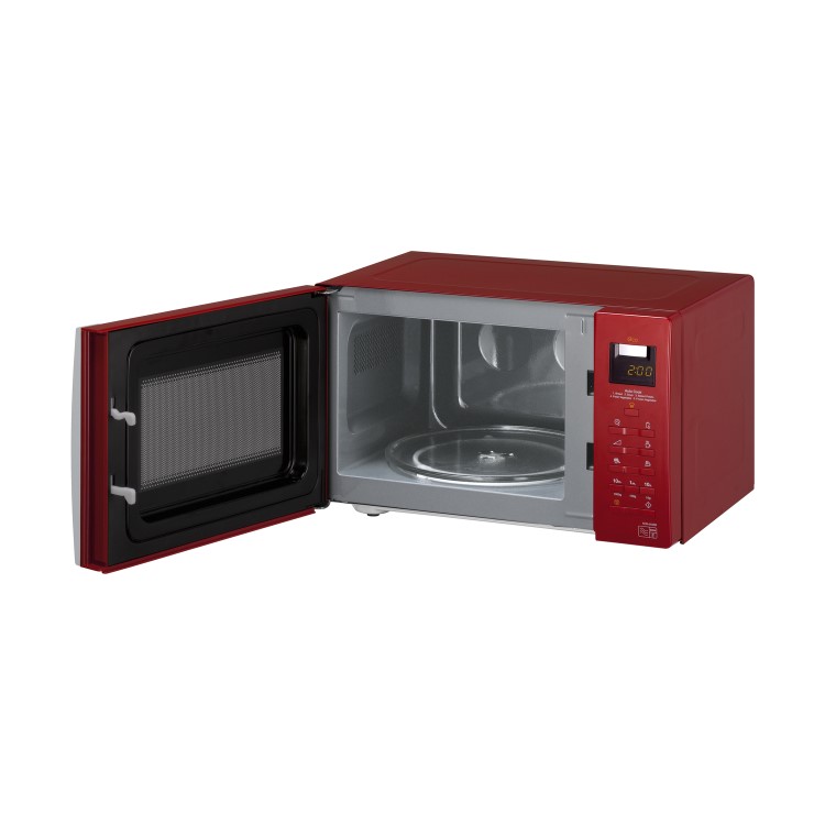 GRADE A1 - Daewoo KOR6A0RR 20L 800W Touch Control Freestanding Microwave in Red