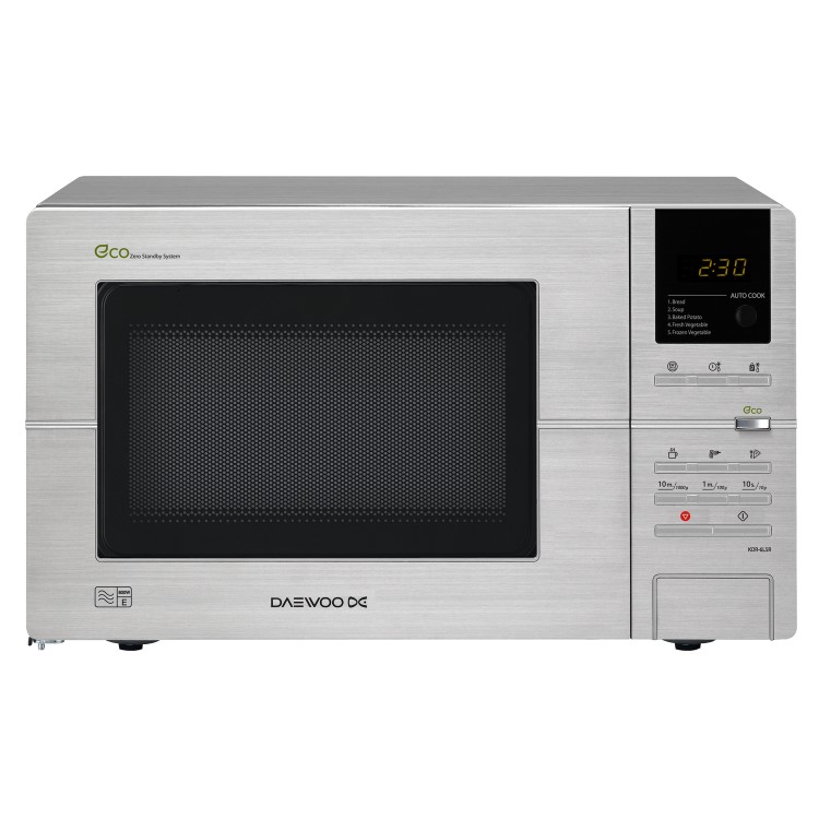 GRADE A1 - Daewoo KOR6L5R 20L 800W Touch Control Freestanding Microwave in Stainless Steel