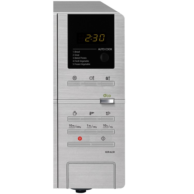 GRADE A1 - Daewoo KOR6L5R 20L 800W Touch Control Freestanding Microwave in Stainless Steel