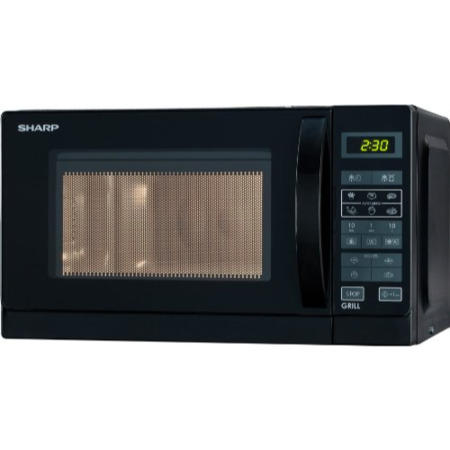 GRADE A1 - Daewoo KOR6L6BDBK 20 Litre 800w Duo-plate Digital Microwave Black