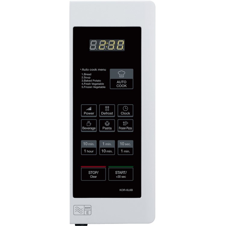 GRADE A1 - Daewoo KOR6L6BD 20L 800w Duo-plate Digital Microwave - White