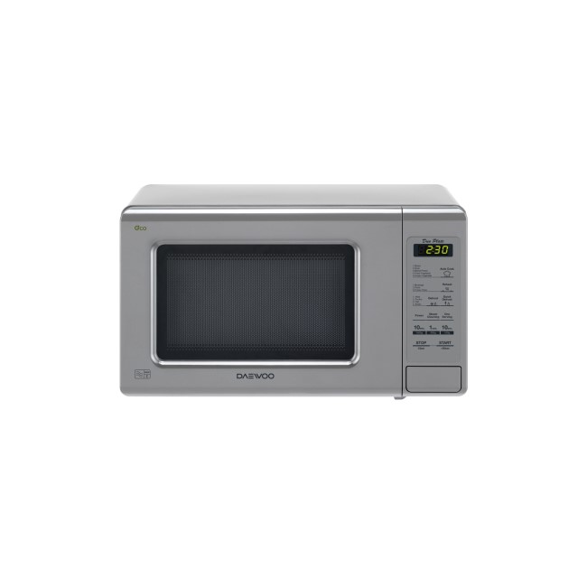 GRADE A1 - Daewoo KOR6M1RDSLR 20L 800W Touch Control Freestanding Microwave With Duoplate - Silver