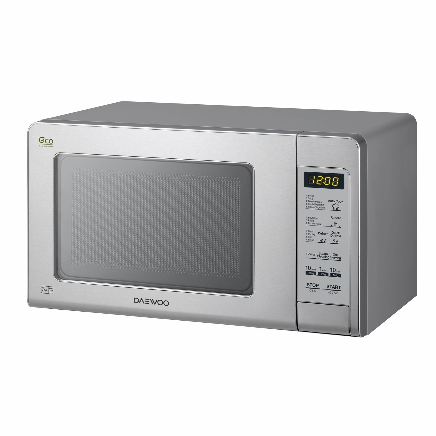 Daewoo KOR6M5RR 20L Touch Control Freestanding Microwave With Eco Zero Standby Silver