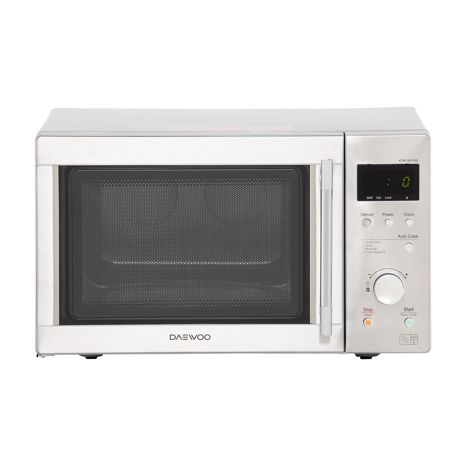 Daewoo Kor6n7rsr 20l 800w Touch Control Microwave Stainless Steel