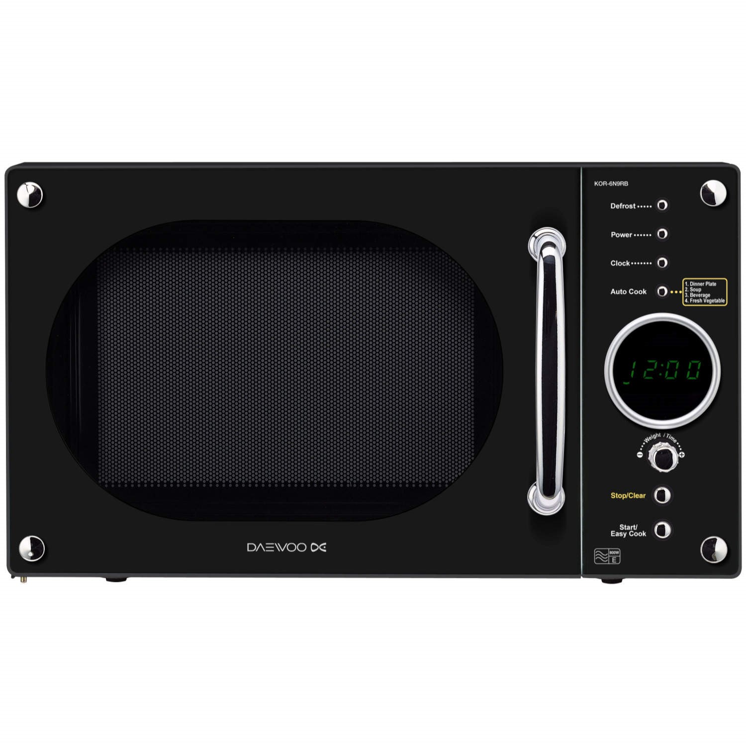 Daewoo KOR6N9RB 20 Litre Black Freestanding Microwave Oven Appliances