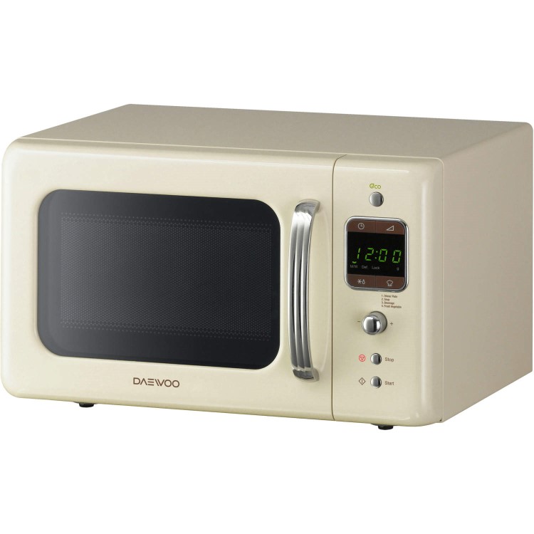 GRADE A1 - Daewoo KOR7LBKC 20L 800W Freestanding Microwave Oven Cream