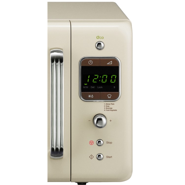 GRADE A1 - Daewoo KOR7LBKC 20L 800W Freestanding Microwave Oven Cream