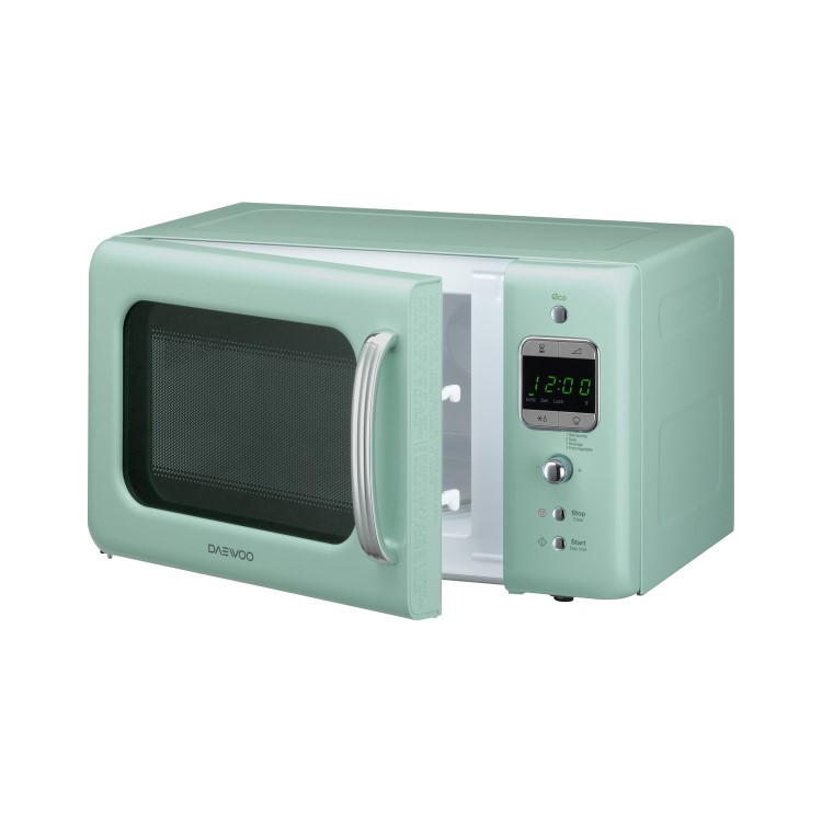 Daewoo KOR7LBKM 20L 800W Freestanding Microwave Oven Fresh Mint