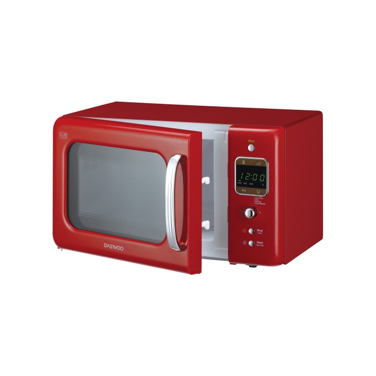 Daewoo KOR7LBKR 20L 800W Freestanding Microwave Oven - Red