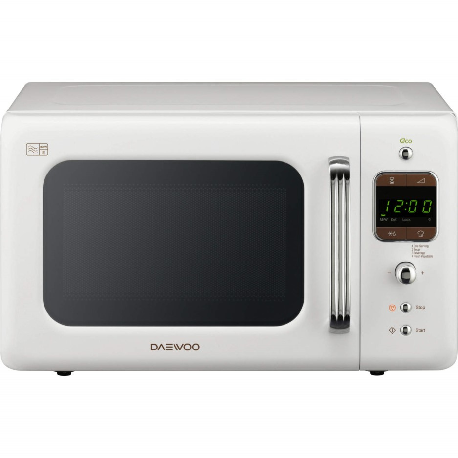 Daewoo KOR7LBKW 20L 800W Freestanding Microwave in White Appliances