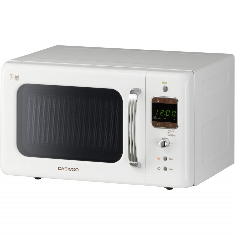 Daewoo Kor7lbkw 20l 800w Freestanding Microwave In White Appliances