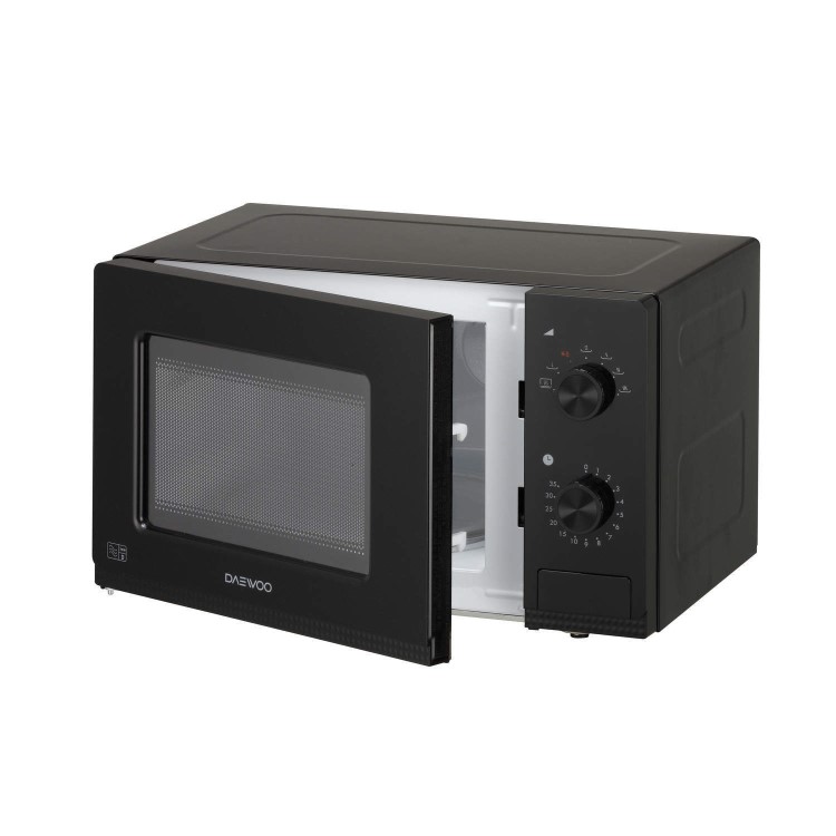 Daewoo KOR7LC7BK 20L 800 W Manual Microwave with CRS 7 variable power levels Black