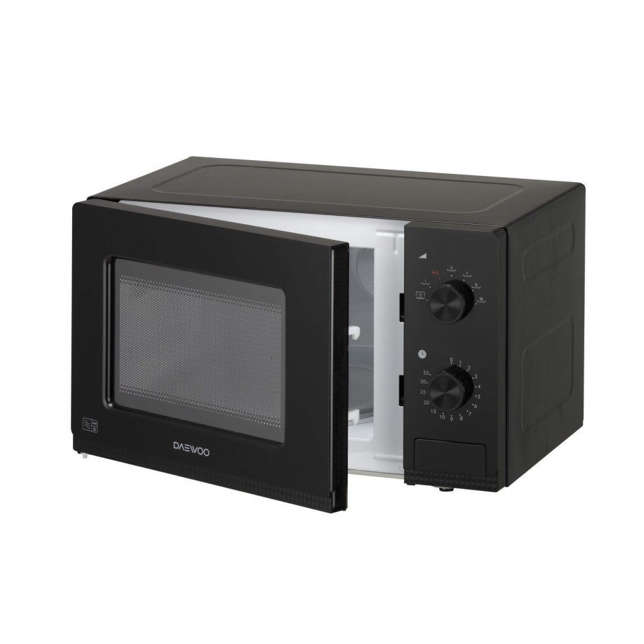 Daewoo KOR7LC7BK 20L 800 W Manual Microwave with CRS 7 variable power levels Black Appliances