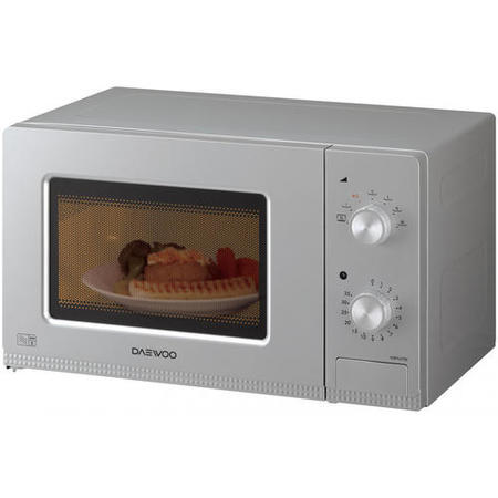 GRADE A1 - Daewoo KOR7LC7SL 20L 800 W Manual Control Microwave Oven with CRS 7 variable power levels Silver
