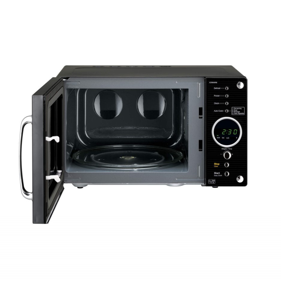 Daewoo KOR8A9RB 23L 800W Retro Design Freestanding Microwave in Black