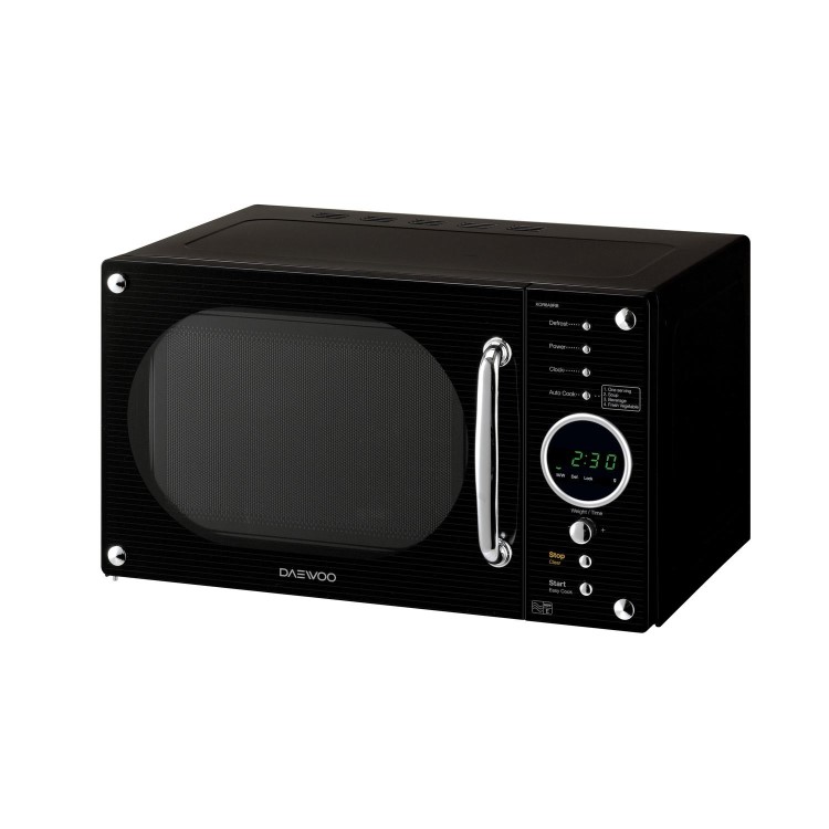 GRADE A1 - Daewoo KOR8A9RB 23L 800W Retro Design Freestanding Microwave in Black
