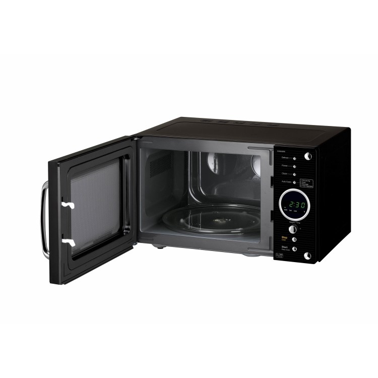 GRADE A1 - Daewoo KOR8A9RB 23L 800W Retro Design Freestanding Microwave in Black