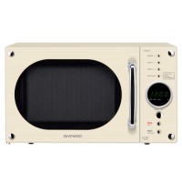 GRADE A2 - Daewoo KOR8A9RCR 23L 800W Retro Style Freestanding Microwave Oven - Cream