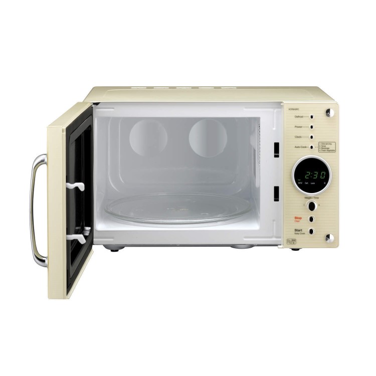 Daewoo KOR8A9RC 23L 800W Retro Design Freestanding Microwave in Cream