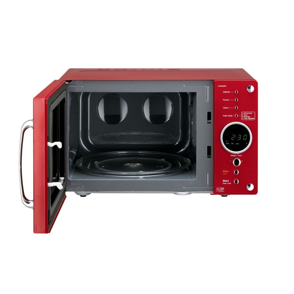 Daewoo KOR8A9RDR Retro 23L Microwave Oven Red Appliances Direct