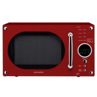 Daewoo KOR8A9RR 23L 800W Retro Design Freestanding Microwave in Gloss Red