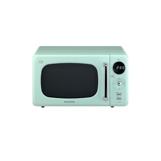 GRADE A2 - Daewoo KOR9LBKMR 20L 800W Freestanding Microwave With Eco Zero Standby - Mint Green