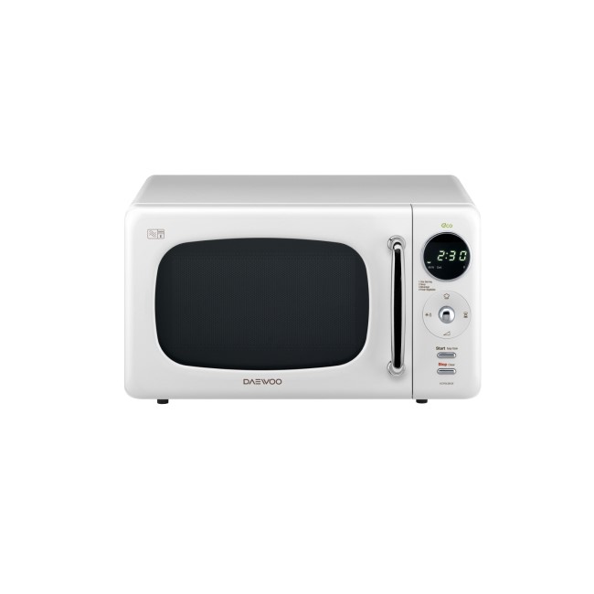 Daewoo KOR9LBKWR 20L 800W Freestanding Microwave With Eco Zero Standby - White