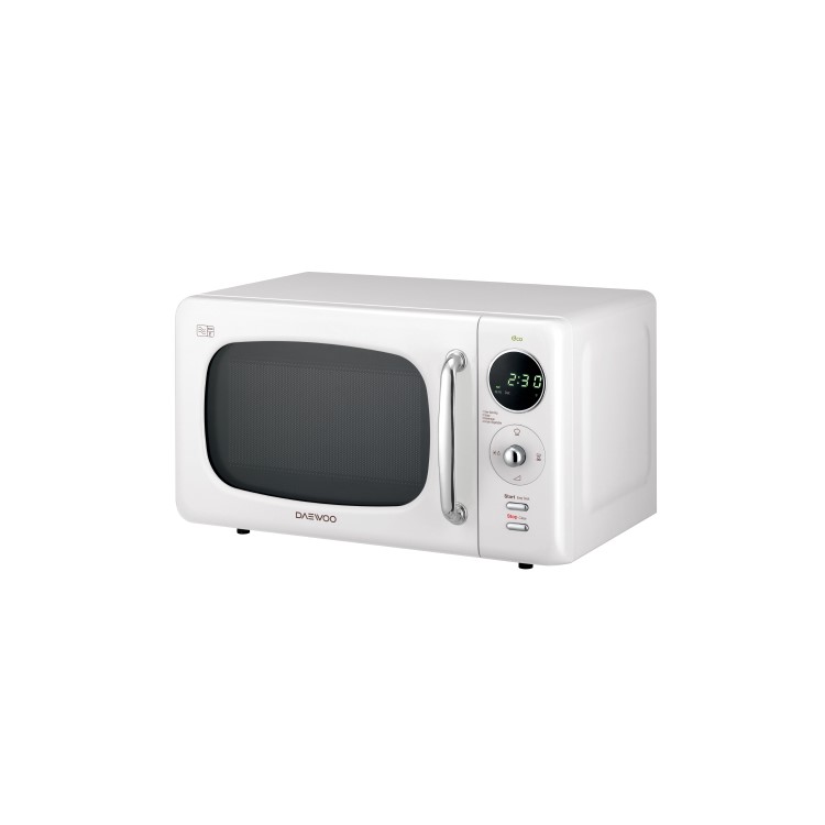 Daewoo KOR9LBKWR 20L 800W Freestanding Microwave With Eco Zero Standby - White