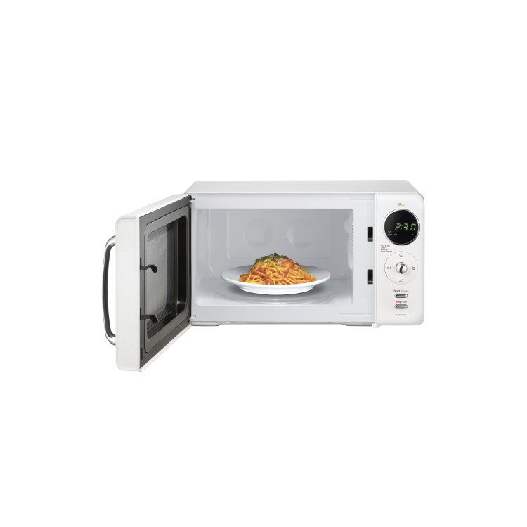 Daewoo KOR9LBKWR 20L 800W Freestanding Microwave With Eco Zero Standby - White