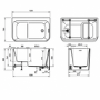 Freestanding Back to Wall Japanese Soaking Deep Bath With Seat 1200 x 700mm - Koto