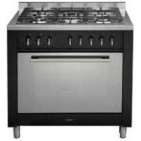 Indesit KP9F11SKGS 90cm Wide Dual Fuel Range Cooker - Black