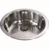 GRADE A1 - Box Opened CDA Single Bowl Chrome Stainless Steel Kitchen Sink