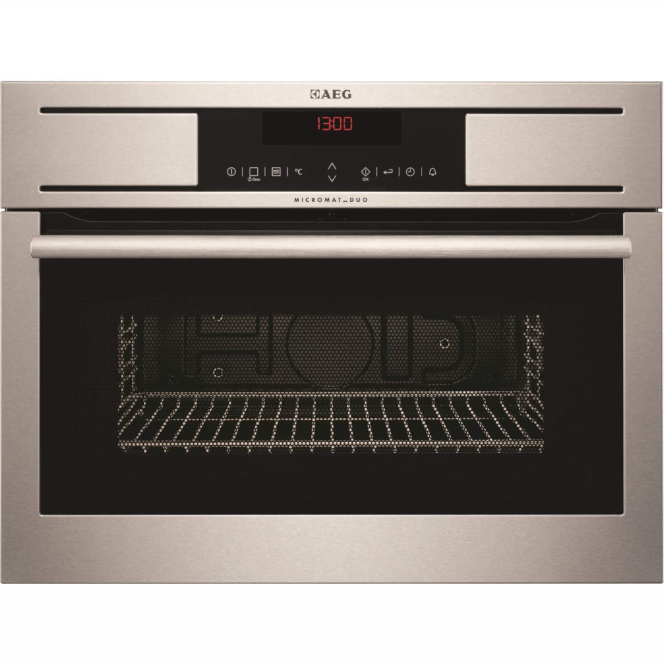 AEG KR8403001M Touch Control Compact Height Builtin Microwave Oven Wth Grill Antifingerprint