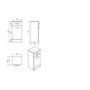 White Free Standing Laundry Basket Unit - 300mm Depth