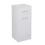 White Free Standing Laundry Basket unit - 330mm Depth