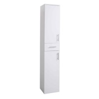 White Tall Boy Bathroom Cabinet Storage Unit - W350 x H1902mm White Tall Boy Bathroom Cabinet Storage Unit - W350 x H1902mm