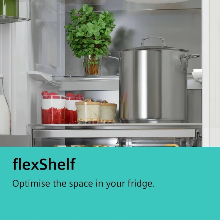 Siemens 402 Litre Freestanding Fridge - Black Steel