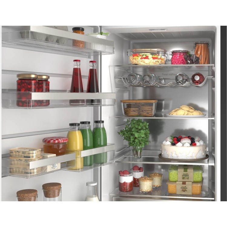 Siemens 402 Litre Freestanding Fridge - Black Steel