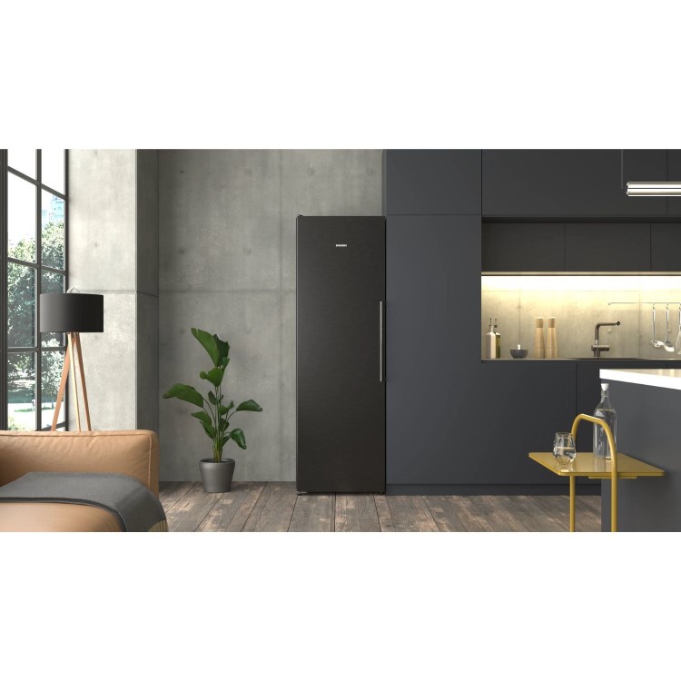 Siemens 402 Litre Freestanding Fridge - Black Steel