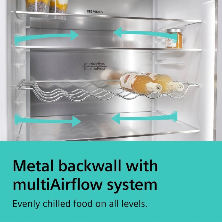 Siemens 402 Litre Freestanding Fridge - Black Steel