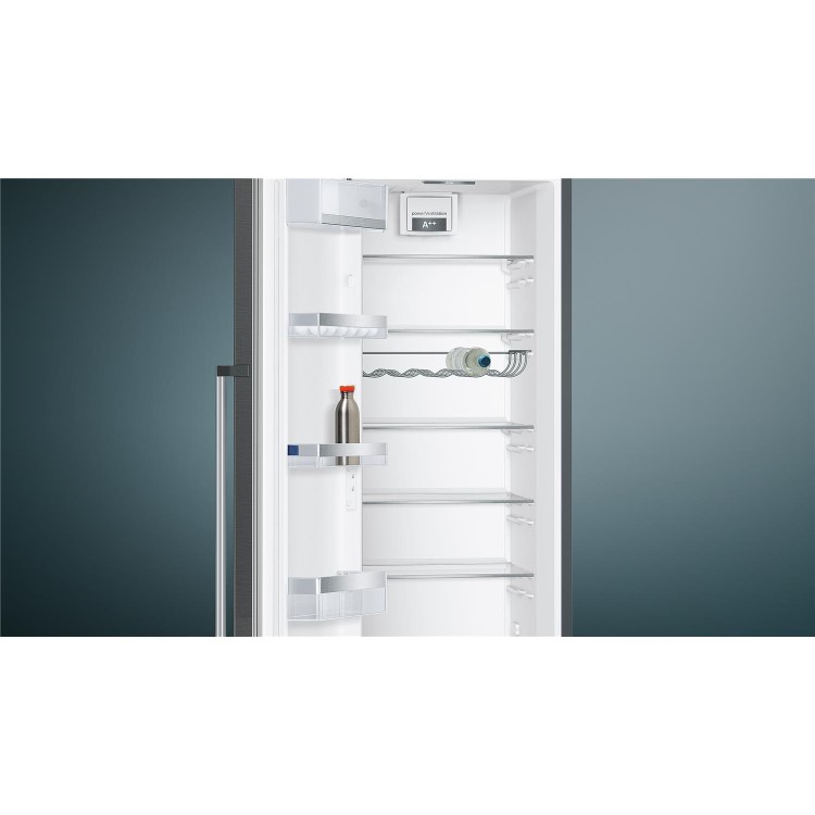 Siemens KS36VAX3P iQ700 346L  Freestanding Fridge With hyperFresh Drawer - AntiFingerprint Black Steel