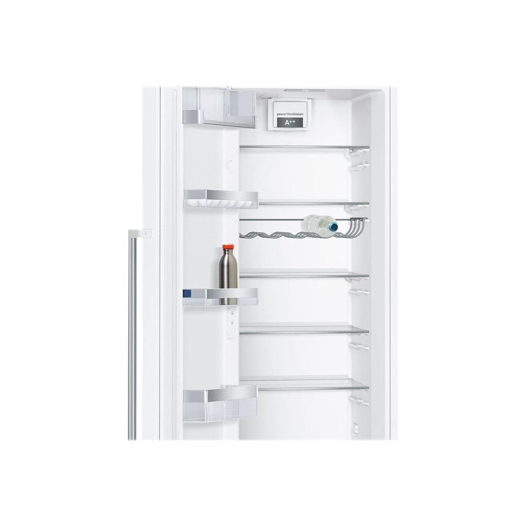 Siemens KS36VBW3P iQ500 186x60cm 346L Freestanding Larder Fridge With hyperFresh Plus Drawer - White