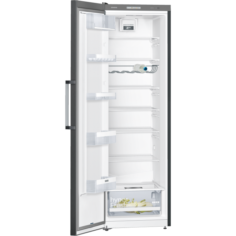 Siemens KS36VVX3PG 186x60cm 346L Freestanding Upright Fridge - Anti-fingerprint Black Steel