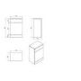 White Back to Wall WC Toilet Unit - Without Toilet - W500 x D330mm