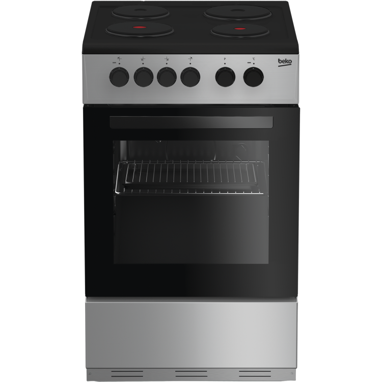 GRADE A2 - Beko KS530S 50cm Single Oven Electric Cooker With Sealed Plate Hob - Silver