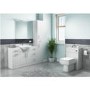White Back to Wall WC Toilet Unit - Without Toilet - W600 x D300mm