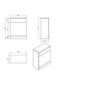 White Back to Wall WC Toilet Unit - Without Toilet - W600 x D300mm