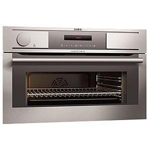 AEG KS7100000M Compact Electric Built-in Single Oven In Stainless Steel With Anti-fingerprint Coating