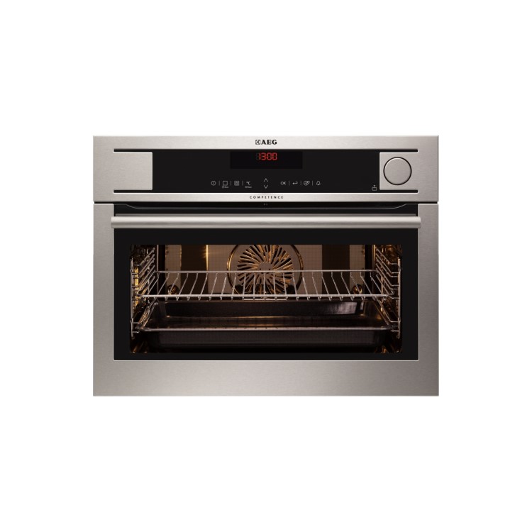 AEG KS8404701M Built-in Compact Electric Steam Combination Oven - Stainless Steel