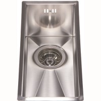 CDA KSC11SS Undermount Designer Square Cut Single Half Bowl